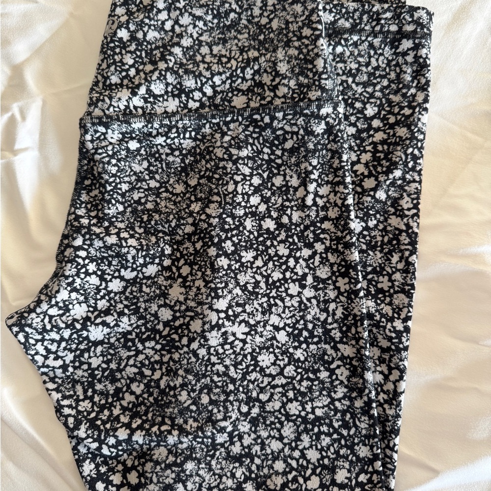 Lululemon Align Black and White Floral Leggings